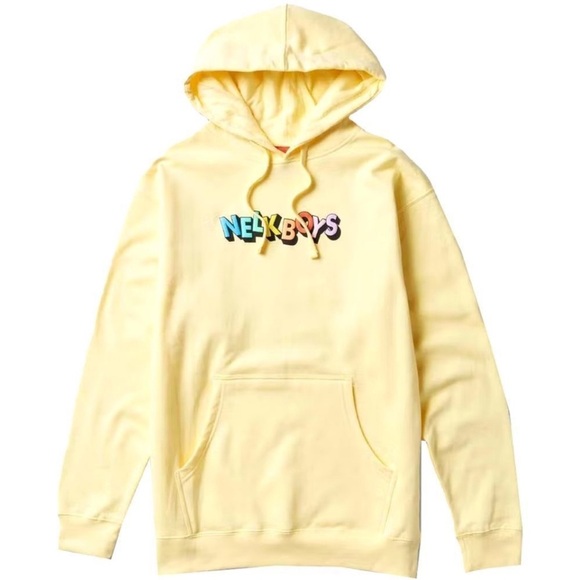Full Send Nelk Boys Yellow Colors Hoodie Sweatshirt Adult Size Small - Picture 1 of 8